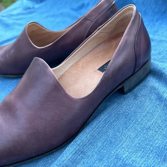 Neosens Slip On Loafer W 6.5 Purple Leather Women's Size 6.5 EU 37 Made in Spain - Picture 3 of 12